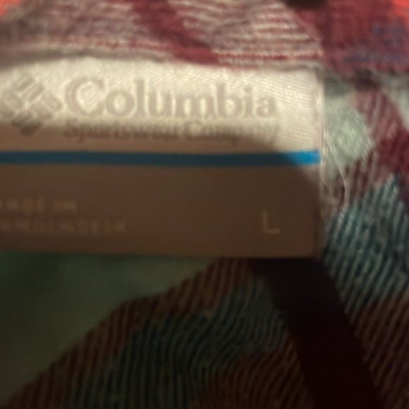 Columbia plaid button up shirt, size lg - Picture 4 of 5